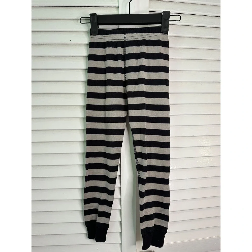 Hanna Andersson Size 110 Black.& Gray Stripe Batman Organic Cotton Pajamas LJs